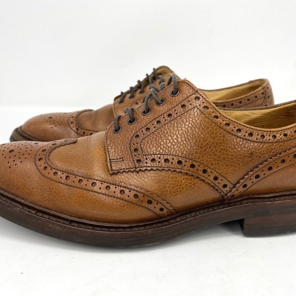 Loake Badminton 2 / Brown Leather Derby Brogue Shoes / Men\'s  US 9.5 / UK 8.5 main image 9